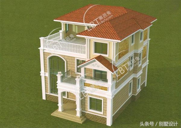 二層半三層獨棟別墅設(shè)計圖紙帶效果圖占地138平方米，客廳挑空復(fù)式樓！