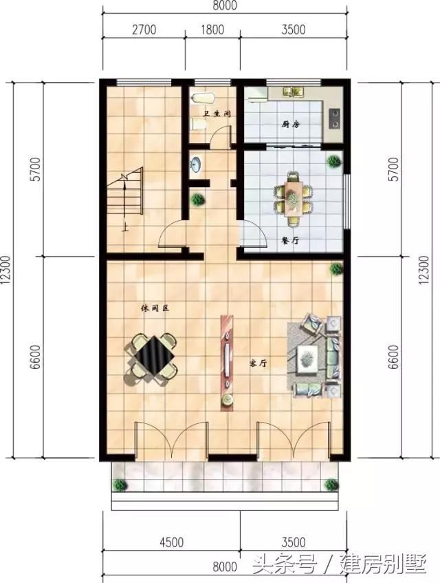 8×12.3米四層帶店面的商住兩用房，誰(shuí)說(shuō)面寬小的房子不好看