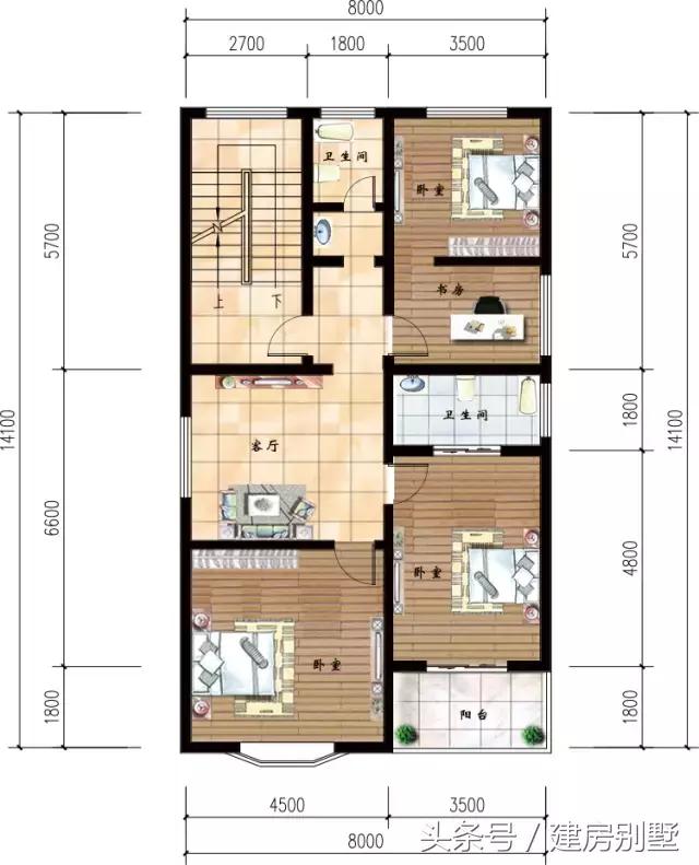 8×12.3米四層帶店面的商住兩用房，誰(shuí)說(shuō)面寬小的房子不好看