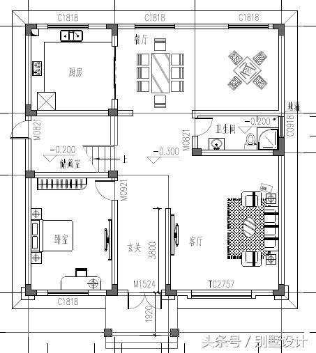 外挑陽臺帶大客廳鄉村自建三層別墅！頂樓帶閣樓實際為假四層！還有神臺！