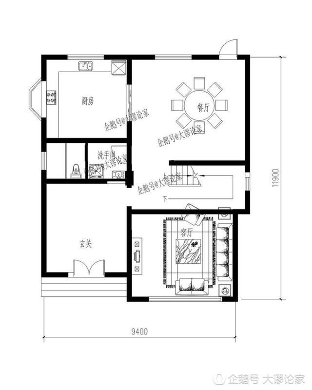 這款帶挑空客廳的三層農(nóng)村別墅，村長看了都不淡定