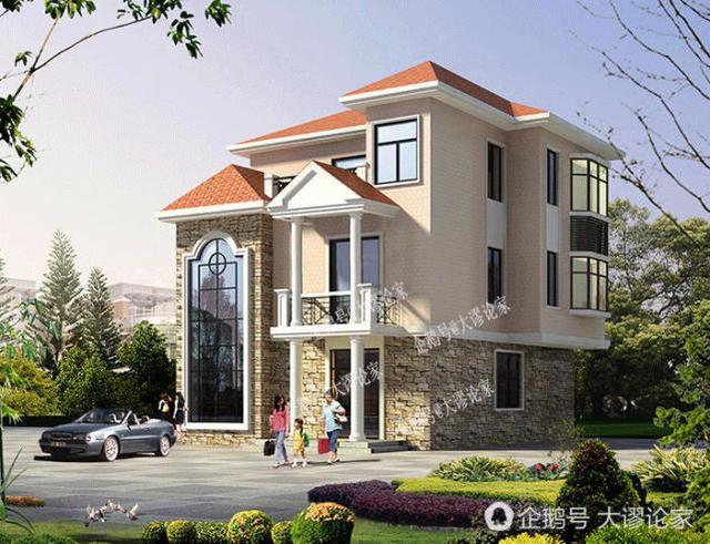 這款帶挑空客廳的三層農(nóng)村別墅，村長看了都不淡定