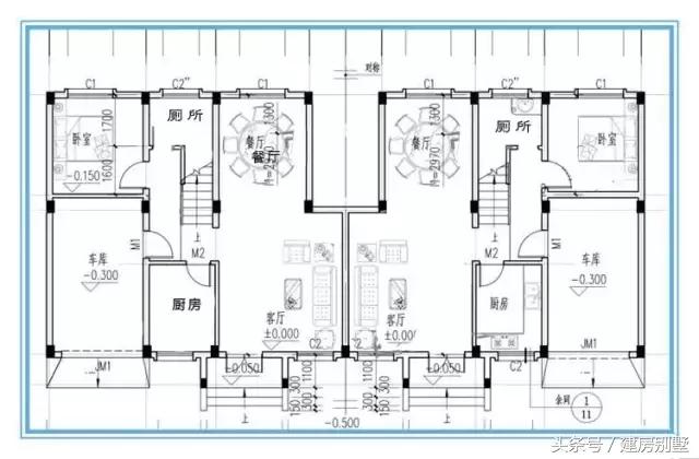 20×9.8米二層兄弟雙拼中式別墅，最美不過“中國美”
