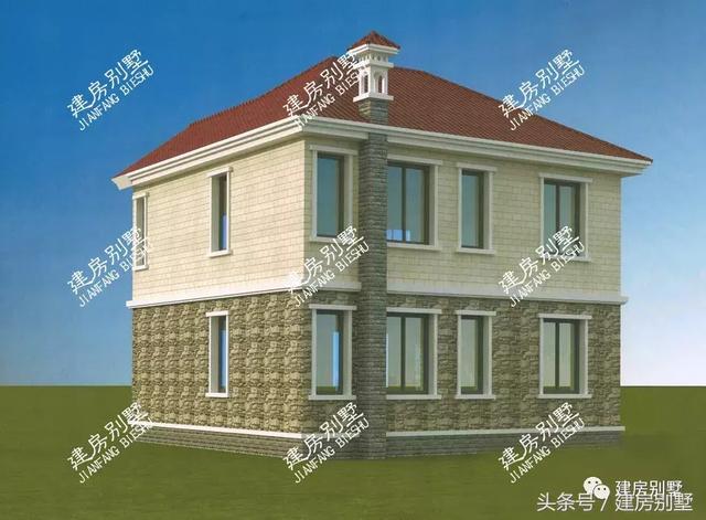 2棟10*10磚混結(jié)構(gòu)的二層別墅設(shè)計圖，造價十幾萬，一輛車錢就能蓋棟新房