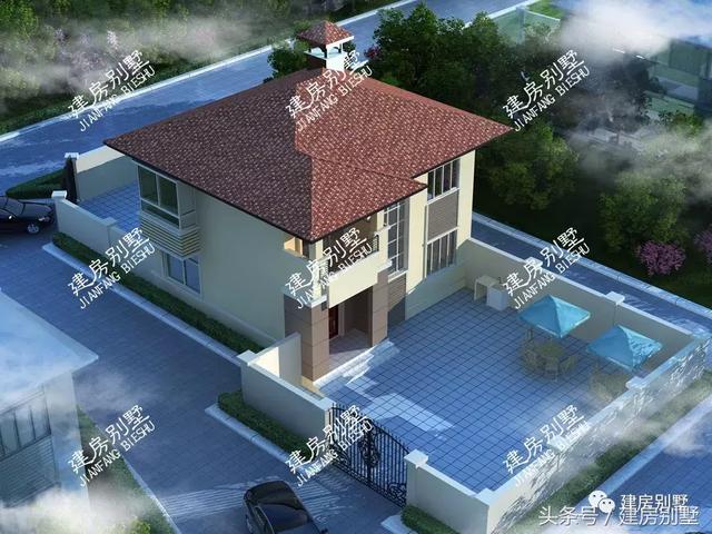 2棟10*10磚混結(jié)構(gòu)的二層別墅設(shè)計圖，造價十幾萬，一輛車錢就能蓋棟新房