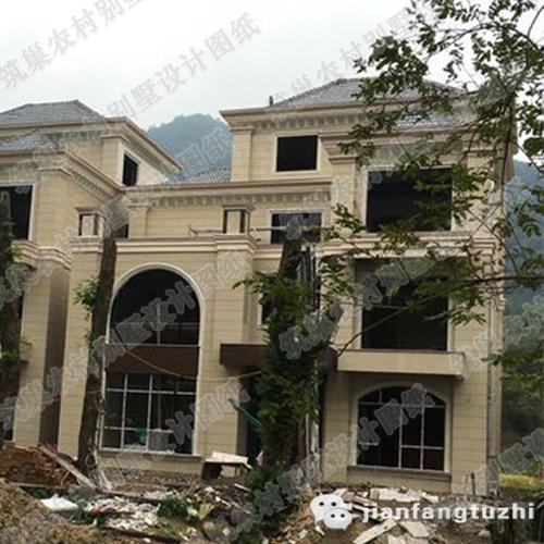 13×13復式四層自建房圖紙45萬3廳5室帶陽光廳休閑廳套房