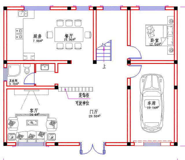 30萬2廳8室12×10三層農村別墅全套Cad建筑結構水電施工圖