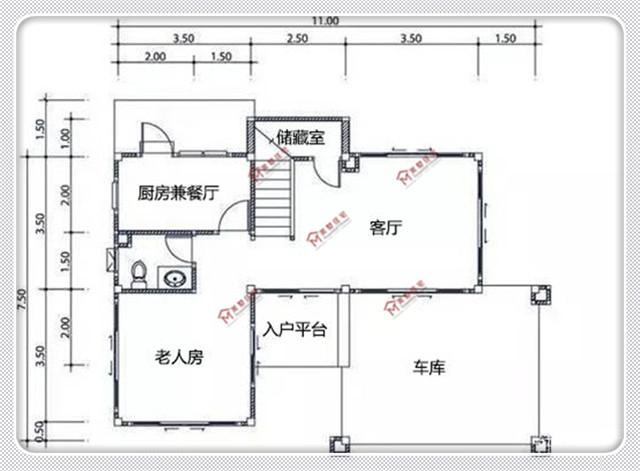 11X7.5米二層現(xiàn)代農(nóng)村別墅，20萬造價，為你兒子建一套吧