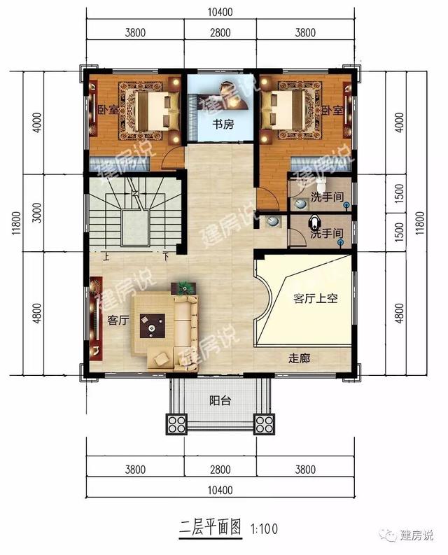 10.4X11.8米農村四層別墅，精美洋氣的經典之作