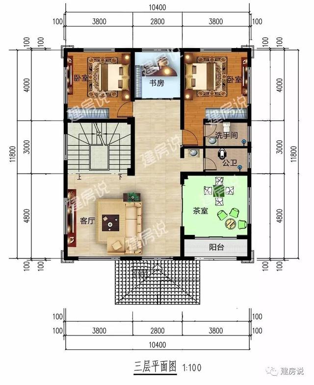 10.4X11.8米農村四層別墅，精美洋氣的經典之作