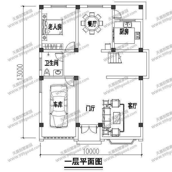 6套面寬10米左右的別墅圖紙，用地面寬小就這樣建！