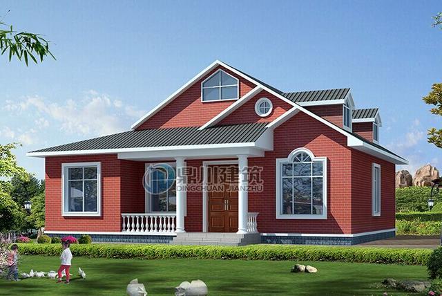 誰說一層自建房不好看，看看這款一層帶閣樓小別墅，洋氣又大方！