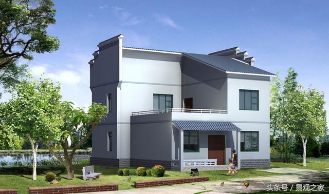 二層新農(nóng)村房屋設(shè)計圖紙，120平方農(nóng)村二層別墅設(shè)計圖