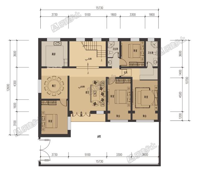 三層農(nóng)村自建民宅，專為兩代人居住設(shè)計