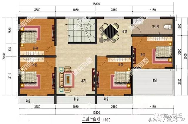 兩款好評如潮的二層別墅圖，戶型合理外觀特色，建一座屬于你的新型別墅