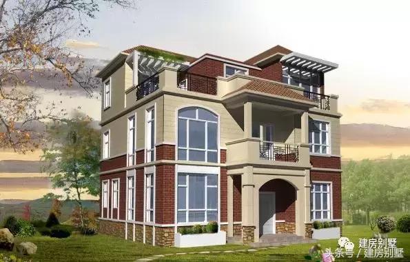 借錢也要蓋的一款別墅圖，房子周正外觀大氣，太值了
