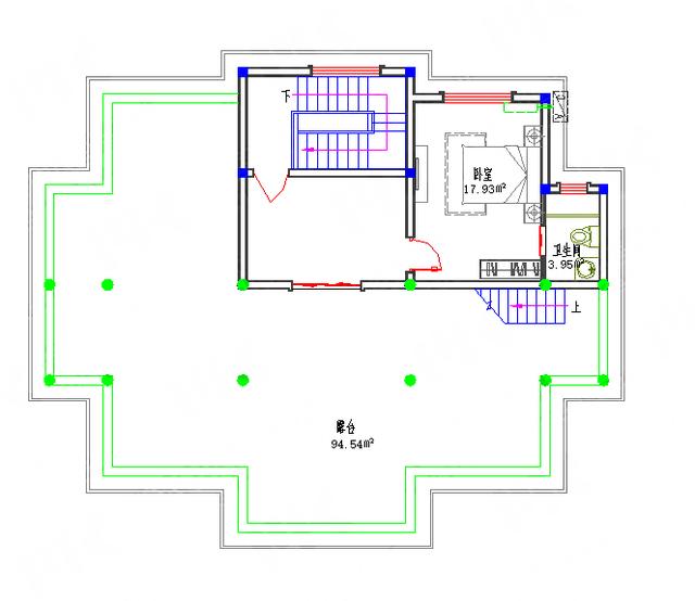 三層平頂磚混結構自建房施工圖40萬3廳10室12衛15×10.9帶佛香閣泡茶廳套房