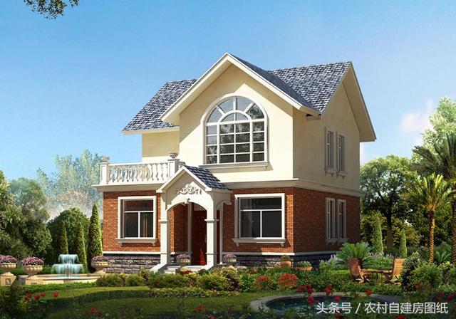 4款小戶型別墅圖，100平以內的二層農村房，又精致又溫馨，造價不貴隨便建