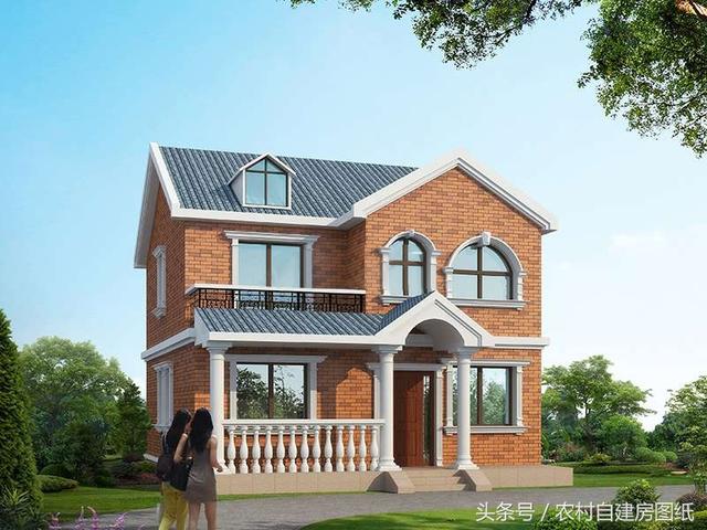 4款小戶型別墅圖，100平以內的二層農村房，又精致又溫馨，造價不貴隨便建