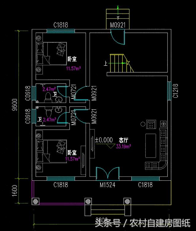 4款小戶型別墅圖，100平以內的二層農村房，又精致又溫馨，造價不貴隨便建