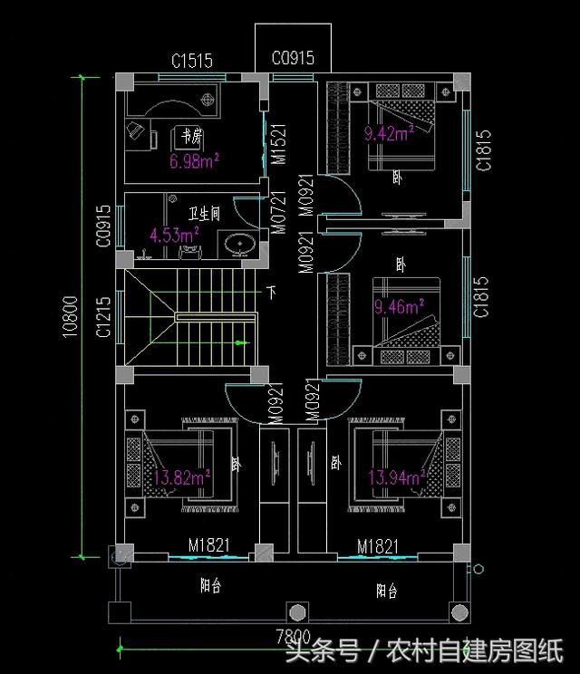 4款小戶型別墅圖，100平以內的二層農村房，又精致又溫馨，造價不貴隨便建