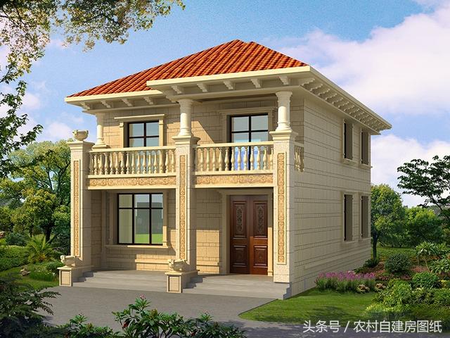 4款小戶型別墅圖，100平以內的二層農村房，又精致又溫馨，造價不貴隨便建