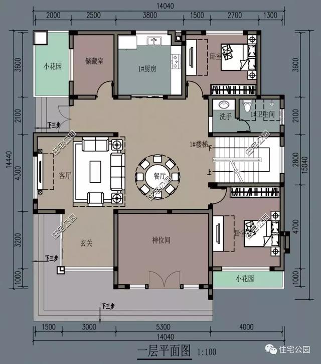 14×14米二層別墅圖，時尚而具有藝術氣質的外觀造型，讓人印象深刻。