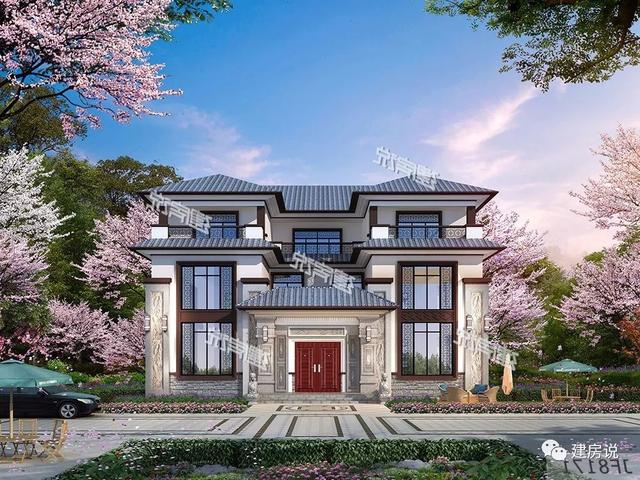 三層新中式別墅圖，顏值和布局都堪稱(chēng)別墅中的轟炸機(jī)，擁有這樣的房子簡(jiǎn)直是人生贏家啊