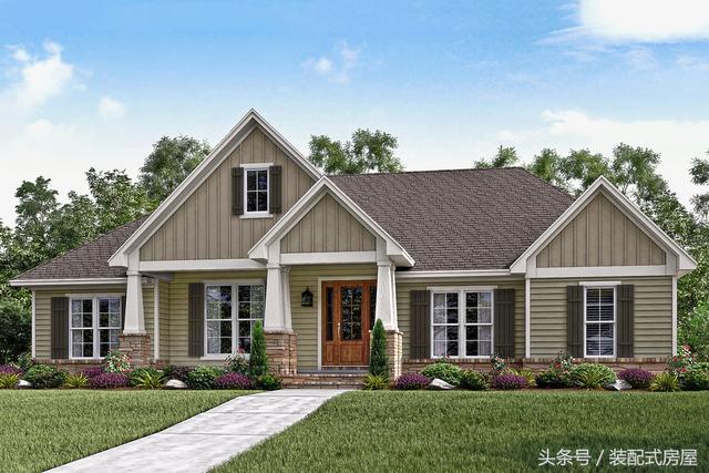 5款歐式坡頂輕鋼龍骨別墅配平面圖，有興趣的可以參考一下