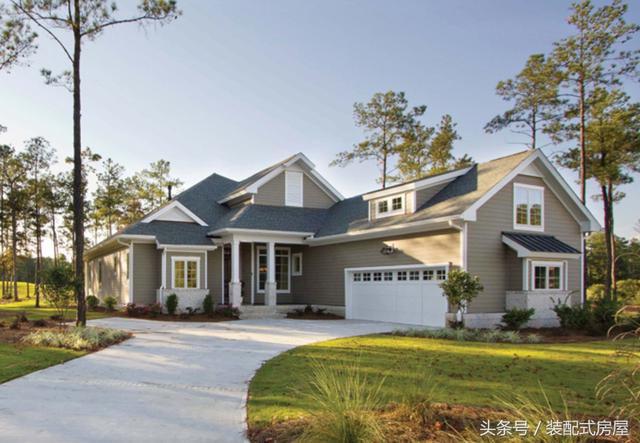 5款歐式坡頂輕鋼龍骨別墅配平面圖，有興趣的可以參考一下