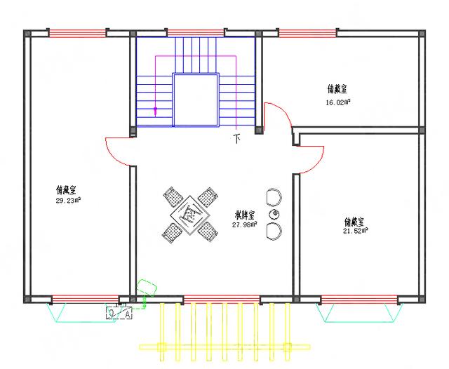 二層帶閣樓新農村別墅全套施工圖110㎡30萬2廳4室帶棋牌室，簡單又實用
