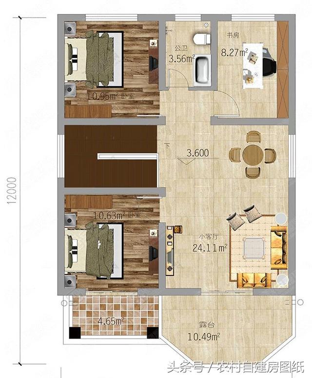 二層農村小別墅設計圖，20萬買不了房買不了好車，建套這樣的小別墅可好？