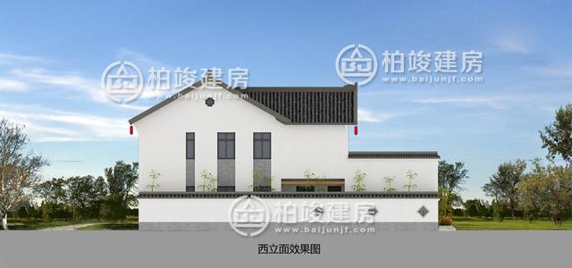10X8米帶庭院新中式農村別墅圖，傳統與現代的結合，從此詩和遠方從這駐足
