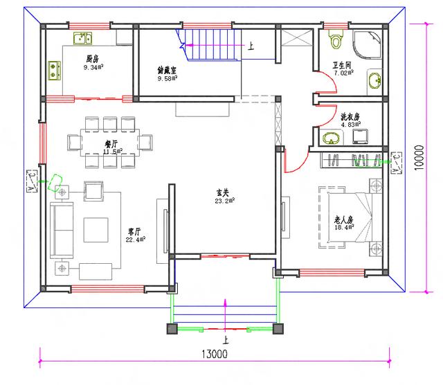 二層農(nóng)村自建別墅施工圖13×1022萬2廳4室?guī)追? src="/uploads/allimg/180526/1529362023-0.jpg" img_width="500" img_height="450" inline="0" style="box-sizing: border-box; -webkit-tap-highlight-color: transparent; border-style: none; max-width: 100%; display: block; margin: 10px auto;" />
<p class="pgc-img-caption" style="box-sizing: border-box; -webkit-tap-highlight-color: transparent; margin: 0px; padding: 0px; text-align: center; font-size: 12px; color: rgb(119, 119, 119); line-height: 16px;">&nbsp;</p>
</div>
<p style="box-sizing: border-box; -webkit-tap-highlight-color: transparent; margin: 16px 0px; padding: 0px; color: rgb(34, 34, 34); font-family: "PingFang SC", "Hiragino Sans GB", "Microsoft YaHei", "WenQuanYi Micro Hei", "Helvetica Neue", Arial, sans-serif; font-size: 16px;">層數(shù)：二層</p>
<p style="box-sizing: border-box; -webkit-tap-highlight-color: transparent; margin: 16px 0px; padding: 0px; color: rgb(34, 34, 34); font-family: "PingFang SC", "Hiragino Sans GB", "Microsoft YaHei", "WenQuanYi Micro Hei", "Helvetica Neue", Arial, sans-serif; font-size: 16px;">開間：13米</p>
<p style="box-sizing: border-box; -webkit-tap-highlight-color: transparent; margin: 16px 0px; padding: 0px; color: rgb(34, 34, 34); font-family: "PingFang SC", "Hiragino Sans GB", "Microsoft YaHei", "WenQuanYi Micro Hei", "Helvetica Neue", Arial, sans-serif; font-size: 16px;">進(jìn)深：10米</p>
<p style="box-sizing: border-box; -webkit-tap-highlight-color: transparent; margin: 16px 0px; padding: 0px; color: rgb(34, 34, 34); font-family: "PingFang SC", "Hiragino Sans GB", "Microsoft YaHei", "WenQuanYi Micro Hei", "Helvetica Neue", Arial, sans-serif; font-size: 16px;">首層占地面積：123㎡</p>
<p style="box-sizing: border-box; -webkit-tap-highlight-color: transparent; margin: 16px 0px; padding: 0px; color: rgb(34, 34, 34); font-family: "PingFang SC", "Hiragino Sans GB", "Microsoft YaHei", "WenQuanYi Micro Hei", "Helvetica Neue", Arial, sans-serif; font-size: 16px;">總建筑面積：245㎡</p>
<p style="box-sizing: border-box; -webkit-tap-highlight-color: transparent; margin: 16px 0px; padding: 0px; color: rgb(34, 34, 34); font-family: "PingFang SC", "Hiragino Sans GB", "Microsoft YaHei", "WenQuanYi Micro Hei", "Helvetica Neue", Arial, sans-serif; font-size: 16px;">結(jié)構(gòu)形式：磚混結(jié)構(gòu)</p>
<p style="box-sizing: border-box; -webkit-tap-highlight-color: transparent; margin: 16px 0px; padding: 0px; color: rgb(34, 34, 34); font-family: "PingFang SC", "Hiragino Sans GB", "Microsoft YaHei", "WenQuanYi Micro Hei", "Helvetica Neue", Arial, sans-serif; font-size: 16px;">主體造價(jià)：22萬</p>
<p style="box-sizing: border-box; -webkit-tap-highlight-color: transparent; margin: 16px 0px; padding: 0px; color: rgb(34, 34, 34); font-family: "PingFang SC", "Hiragino Sans GB", "Microsoft YaHei", "WenQuanYi Micro Hei", "Helvetica Neue", Arial, sans-serif; font-size: 16px;">功能設(shè)計(jì)</p>
<div   id="7jk3a2g"   class="pgc-img" style="box-sizing: border-box; -webkit-tap-highlight-color: transparent; margin: 0px; padding: 0px; color: rgb(34, 34, 34); font-family: "PingFang SC", "Hiragino Sans GB", "Microsoft YaHei", "WenQuanYi Micro Hei", "Helvetica Neue", Arial, sans-serif; font-size: 16px;"><img alt=