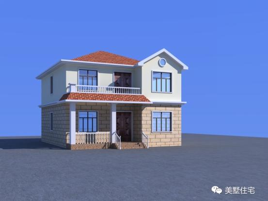 15款二層別墅圖，戶型方正施工簡單，主體造價最低只要18萬，性價超高的啊