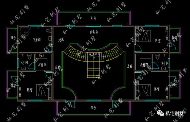 兩層實用歐式風情多陽臺農村自建房設計圖，超有特點