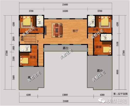 新中式別墅設計圖，進深21X17米極致戶型布局，舒適度高，經濟實用，很完美