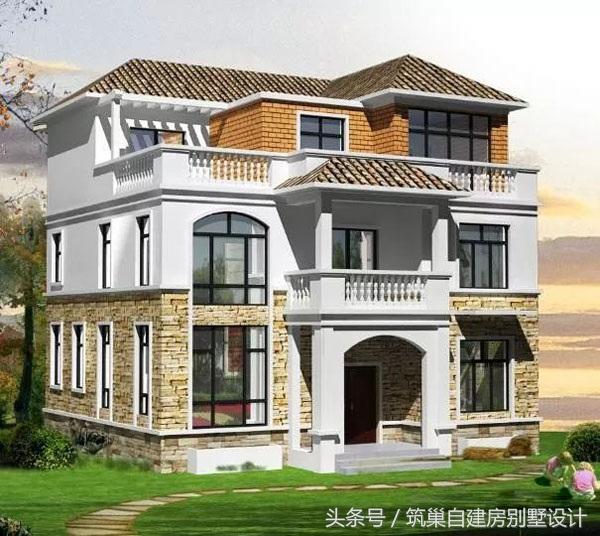 農(nóng)村自建別墅圖實(shí)拍案例：11x10米三層自建房設(shè)計(jì)效果圖+平面圖，相當(dāng)經(jīng)濟(jì)適用