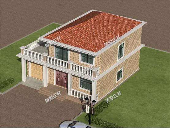 11X12米簡約歐式別墅設計圖，車庫露臺樣樣有，有這樣一套別墅，還怕找不到女朋友嗎？