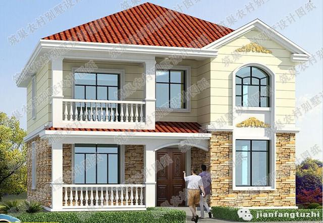 復式三層地中海風格別墅設計圖，豪華大氣