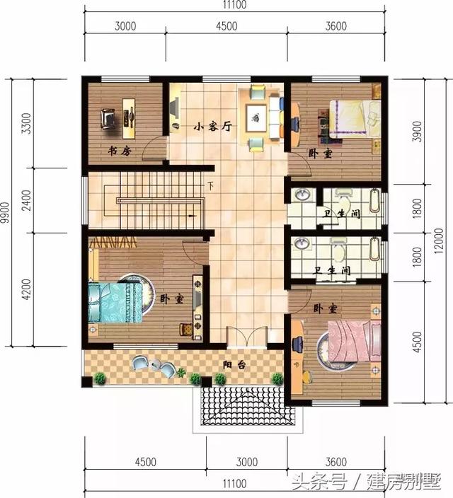 兩棟小別墅設(shè)計(jì)圖，簡(jiǎn)單實(shí)用，為農(nóng)村生活量身定制