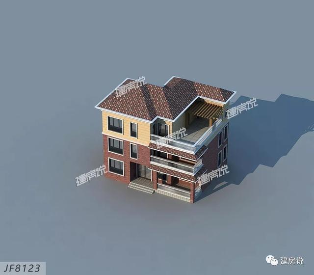 5款兄弟疊拼別墅圖，一人一層，其樂融融，平攤一戶也就15萬呢，巨劃算！