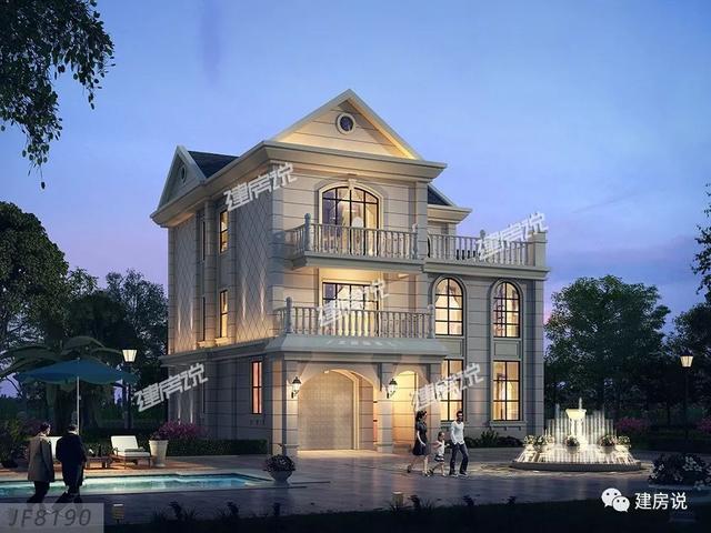 擁有一棟這樣豪華大氣的三層別墅，家庭幸福，人生美滿！