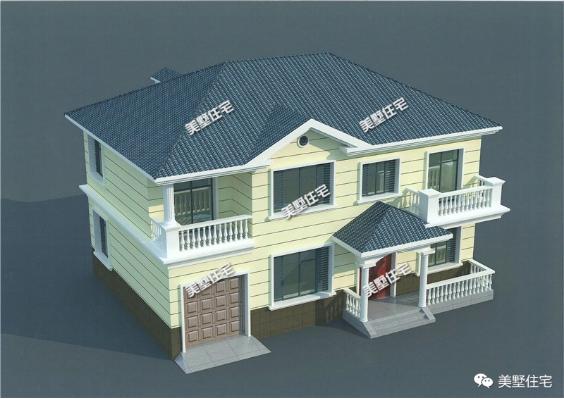 二層別墅14X9米，5室4衛還帶車庫，超小進深也能造好房。