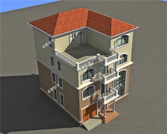 農村四層別墅圖，10X11米，9室2廳帶車庫，精致布局實用又漂亮