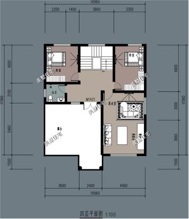 農村四層別墅圖，10X11米，9室2廳帶車庫，精致布局實用又漂亮