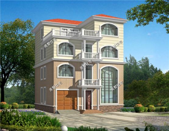 農村四層別墅圖，10X11米，9室2廳帶車庫，精致布局實用又漂亮