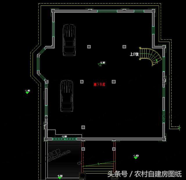 三層帶地下室的農村別墅圖，豪華大氣。