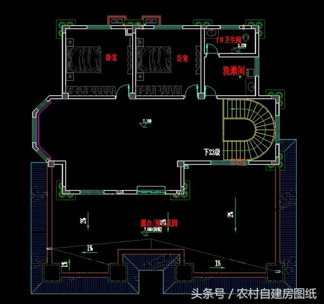 三層帶地下室的農村別墅圖，豪華大氣。