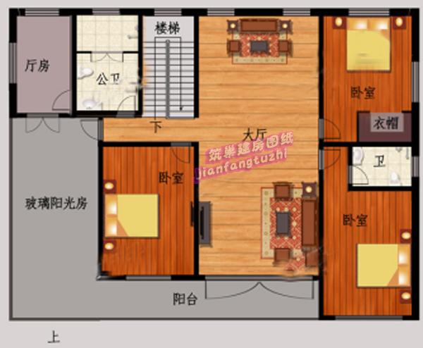 18x14米二層新農村框架自建房，帶陽光房，簡約清新。